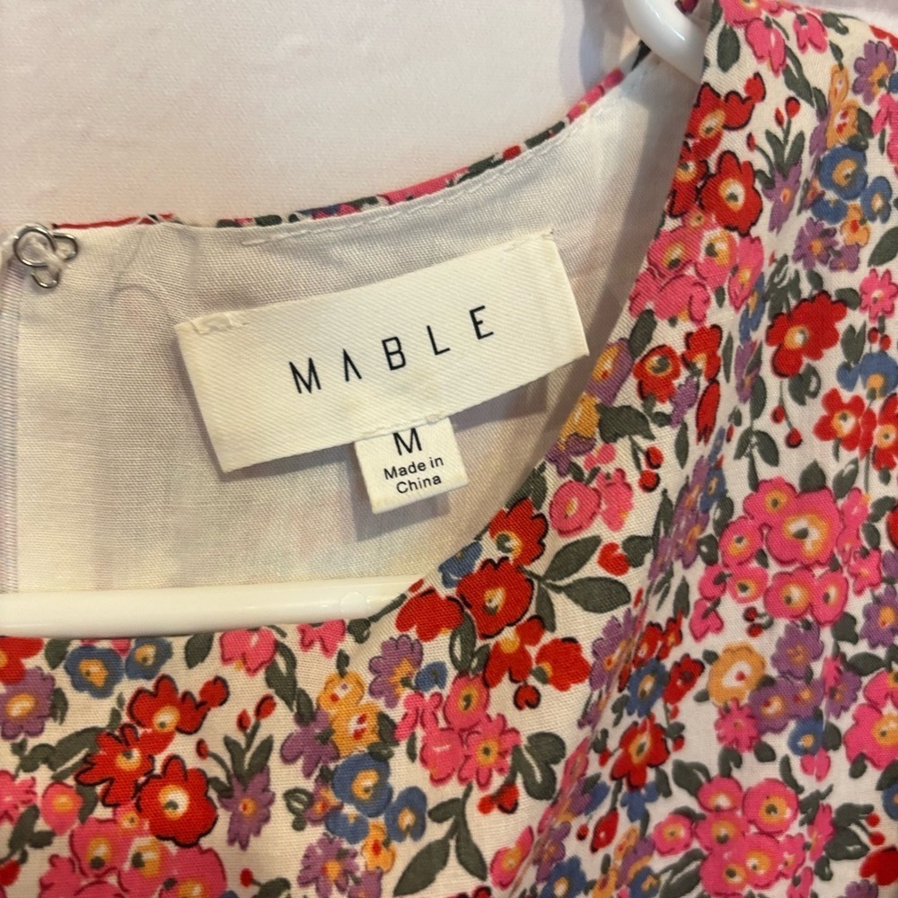Floral Ruffle Sleeve Mini Dress - Picture 5 of 6